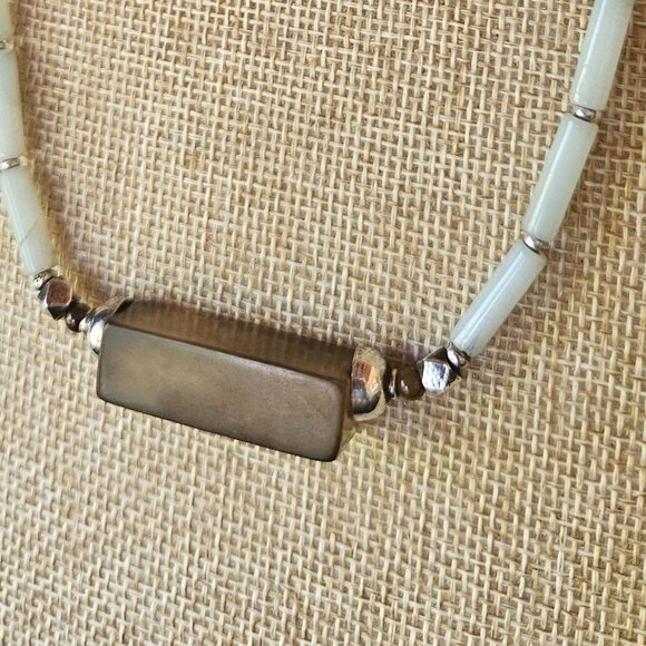 Smokey Quartz and Amazonite Necklace - Picture 3 of 6